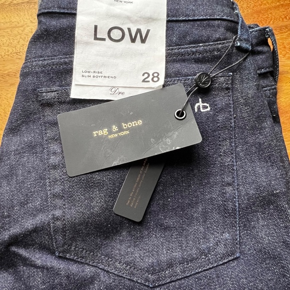 rag & bone Dre Low-Rise Boyfriend Slim Jeans NWT - Picture 1 of 6